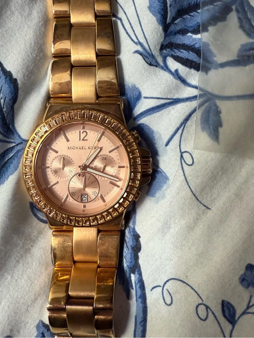 Michael Kors Rose Gold Tone Women's Chronograph Bracelet Watch